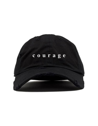 Distressed COURAGE Dad Hat