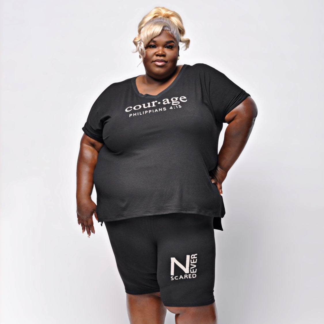 Never Scared Biker Shorts Set