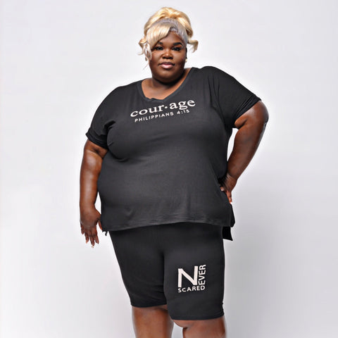 Never Scared Biker Shorts Set